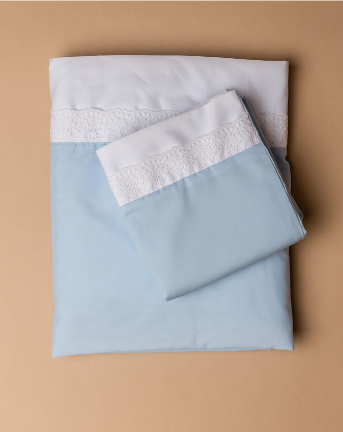 Lençóis envelope CINDERELA (algodão com bordado)
